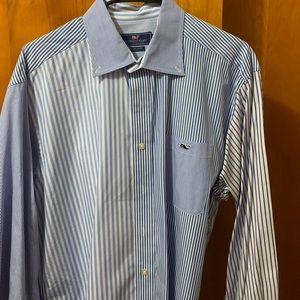 Vineyard Vines patchwork strip collared shirt